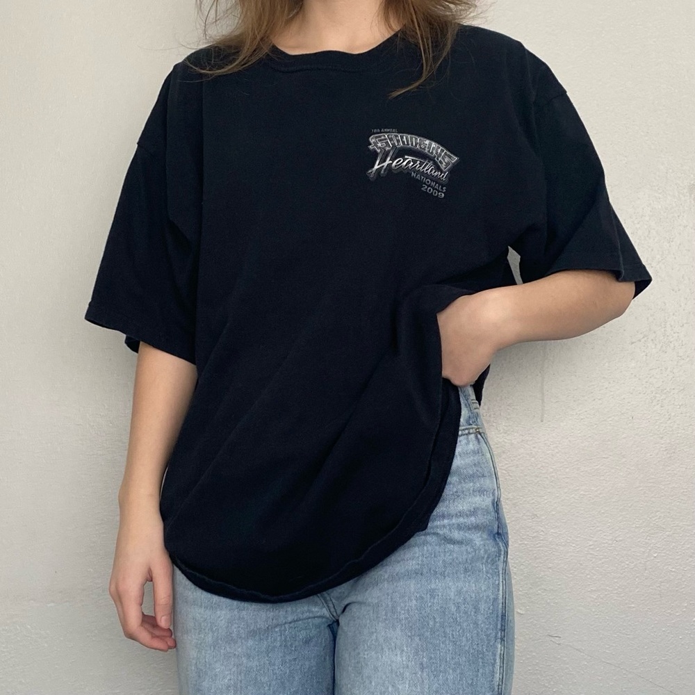 Y2K Gildan Short Sleeve Black Car Show Graphic T-Shirt
